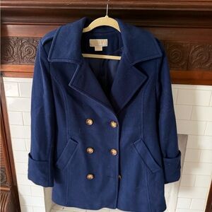 Michael Kors Women's Navy Double-Breasted Coat